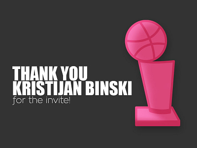 Dribbble thanks debut dribbble invitation thanks