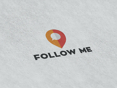 Follow Me black branding clound grzegorz logo map navigation orange pin talk