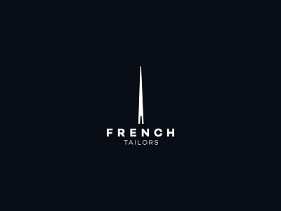 French Tailor branding design eiffel tower france grzegorz logo needle tailor