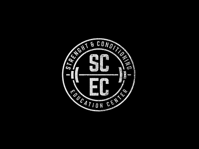 SCEC v2 barbells branding circle grzegorz logo rusty sign sport