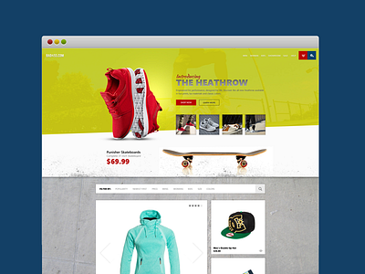 Sk8shop branding design ecommerce layout skate skateboarding webdesign website