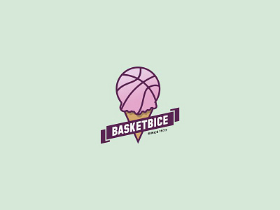 Basketbice ball basket basketball brand branding grzegorz ice cream logo summer