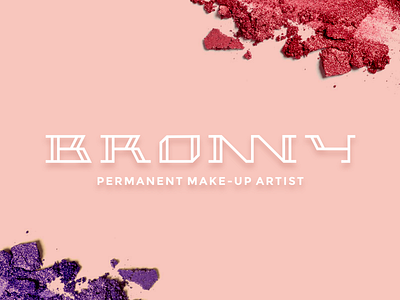 Bronny logo beauty brand branding identity logo makeup