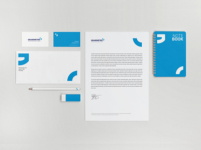 Brand Stationery branding clean coaching logo modern simple stationery technology