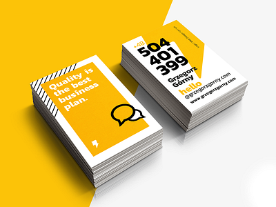 Business Cards business cards cards design graphic hello layout print printed simple simplicity style work yellow