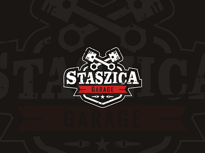 Garage auto branding car garage pistons service workshop