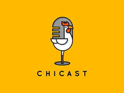 CHICAST | Conceptual Logo Design chick logo chicken conceptual logo design graphic design minimal logo design podcast logo
