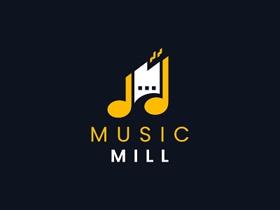Combination Logo | Music Mill branding combination logo conceptual logo design creative design factory music logo graphic design logo mill logo minimal logo design music logo music mill logo