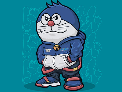 DORAEMON design digitalart illustration tshirtdesign vector vectorart