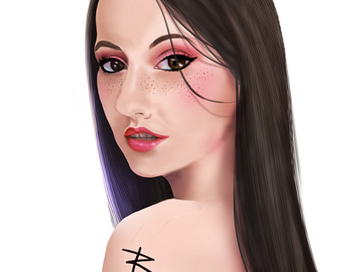 LOOKING digital painting digitalart digitalportrait illustration