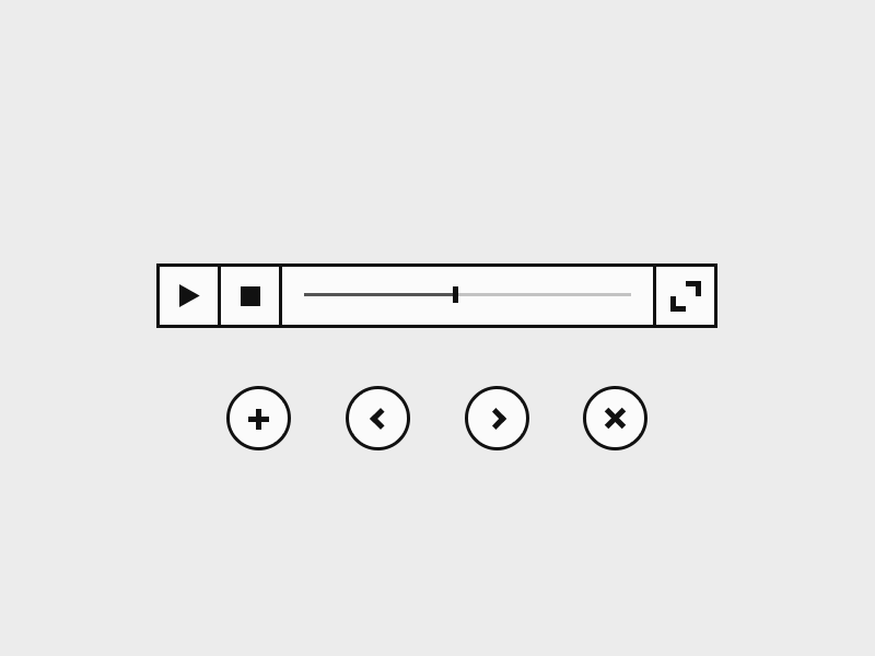 Video controls flat gif icons minimal ui video video controls