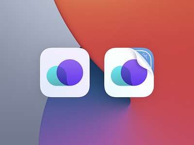 WeatherKit App Icon (iOS 14 & Big Sur) 14 app icon beta big sur clean gradient ios ios app iphone minimal ui ux weather