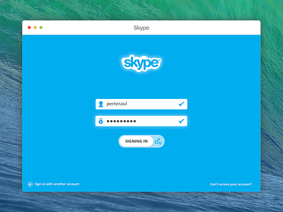 Skype UI apple in log mac skype ui ux