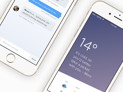 Another Weather App app clean gradient icon interaction ios minimal social ui ux weather