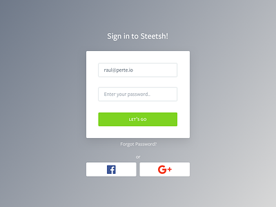 The „Sign In” Process button clean form gradient in kit log minimal sign ui up ux
