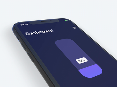 iOS Slider Control on Dark Mode 2019 clean dark dashboard freelance interaction ios slider smart home touch ui ux
