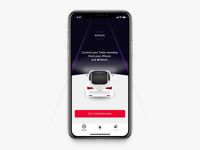 Tesla x Remote Control app auto clean freelance interface ios ios13 iphone keyfob mobile remote smart app smart car tesla ui ux