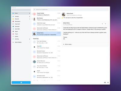 Email app on macOS