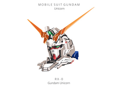 Gundam Unicorn Mascot Vector anime game gundam mecha robot vector
