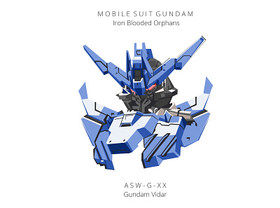 Gundam Vidar Mascot Vector anime game graphic design gundam gunpla logo mecha robot vector