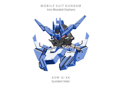 Gundam Vidar Mascot Vector