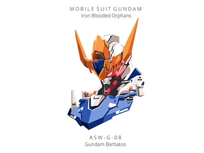 Gundam Barbatos Lupus Mascot Vector anime design game graphic design logo graphicdesign gundam gunpla illustration mecha