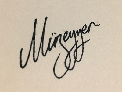 Ah Müzeyyen calligraphy hand writing lettering logo logotype