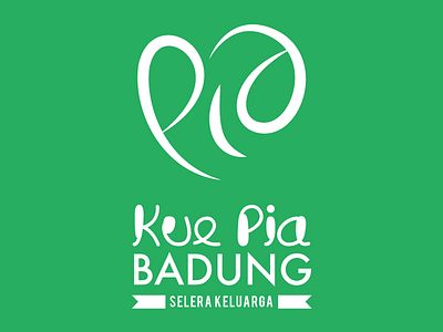 Logo Kue Pia Badung cake design green logo love