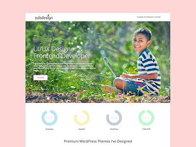 Zulsdesign 2015 flat minimalist pastel simple web design white