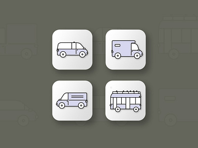 Car Type Icons adobe illustrator branding car design flat flatdesign icon icons illustration logo mobile ui ux vector