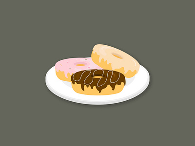 Donuts adobe illustrator design flat flatdesign food icons illustration vector