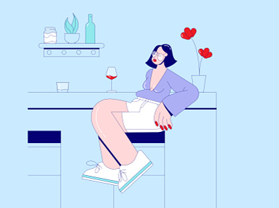 "'Two drinks" artist artwork design illustration illustrator minimalist minimalistic vector
