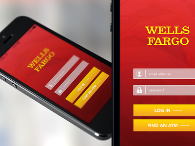 Wells Fargo iPhone App - Teaser app banking iphone splash ui ui design