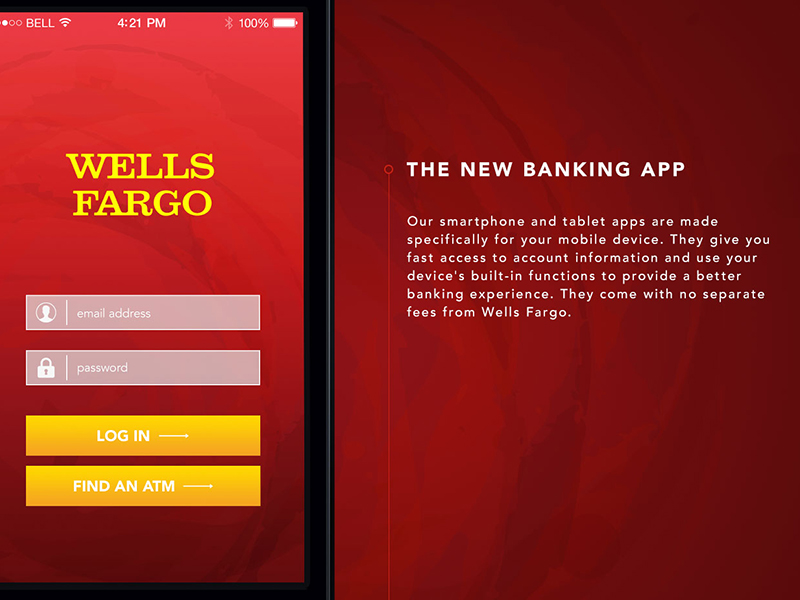Wells Fargo iPhone App by James Lucia on Dribbble