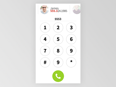 UI Element Challenge -- Day 003 Dial Pad contact daily daily challenge dial dial pad ui ui design