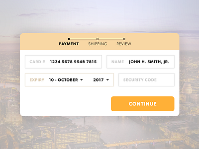 UI Element Challenge -- Day 004 Credit Card Payment
