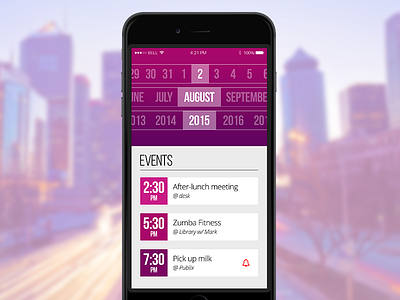 UI Element Challenge -- Day 011 Calendar App app calendar daily daily challenge event event app mobile mobile app ui ui design