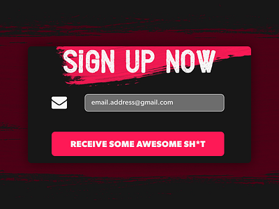 UI Element Challenge -- Day 024 Newsletter Sign Up daily daily challenge email signup newsletter sign up ui ui design