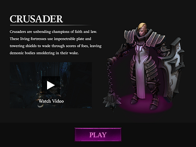 UI Element Challenge -- Day 027 Crusader Card crusader daily daily challenge diablo game game ui ui ui design