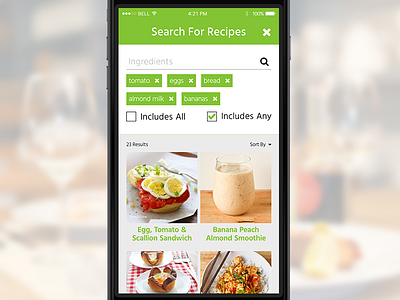 UI Element Challenge -- Day 028 Search app daily daily challenge mobile app recipe search recipes search ui ui design