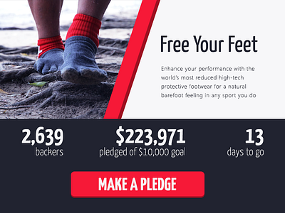 UI Element Challenge -- Day 032 Crowdfunding Card