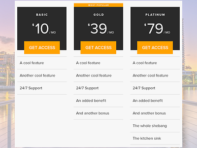 UI Element Challenge -- Day 040 Pricing Table daily daily challenge pricing pricing table ui ui design web