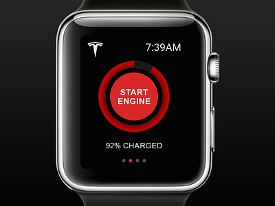 UI Element Challenge -- Day 046 Start Engine apple apple watch daily challenge start engine tesla ui ui design