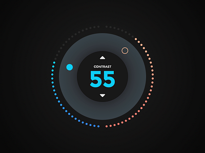 UI Element Challenge -- Day 060 Levels Knob brightness contrast daily challenge knob levels ui ui design