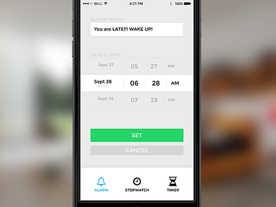 UI Element Challenge -- Day 068 Date Picker alarm daily challenge date date picker mobile selection timer ui ui design