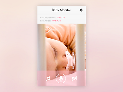 UI Element Challenge -- Day 069 Baby Monitor app baby baby monitor daily challenge phone ui ui design