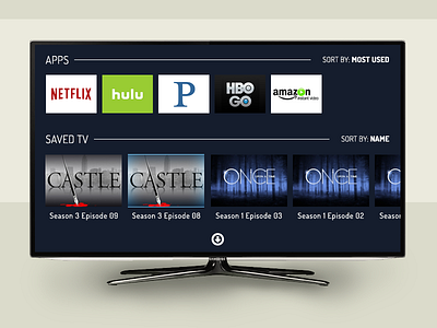 UI Element Challenge -- Day 071 Smart TV apps daily challenge samsung smart smart tv television tv ui ui design