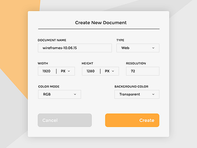 UI Element Challenge -- Day 076 Create New Document create new daily challenge document modal new ui ui design