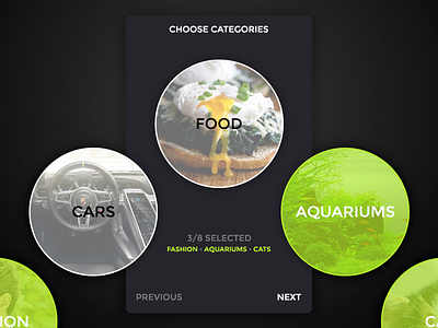 UI Element Challenge -- Day 077 Choose Categories categories category selection choice choose daily challenge selection ui ui design widget