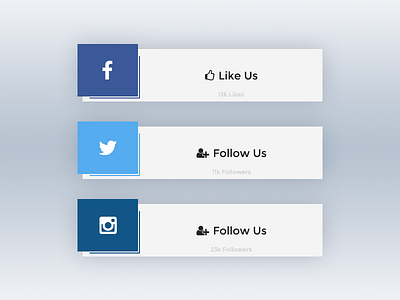 UI Element Challenge -- Day 083 Social Connect connect daily challenge facebook follow instagram like social twitter ui ui design website